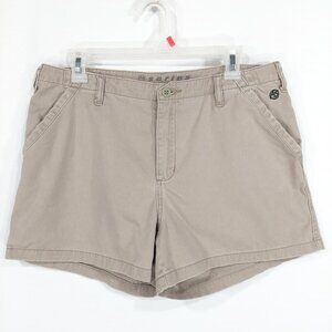 Y2k The North Face A5 Hiking Outdoors Mid Rise Beige Twill Shorts Women's. Sz 12